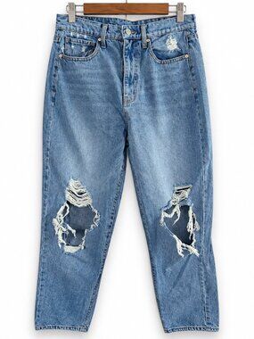 rsq 90s jeans distressed blowout light wash relaxed grunge y2k denim size 28